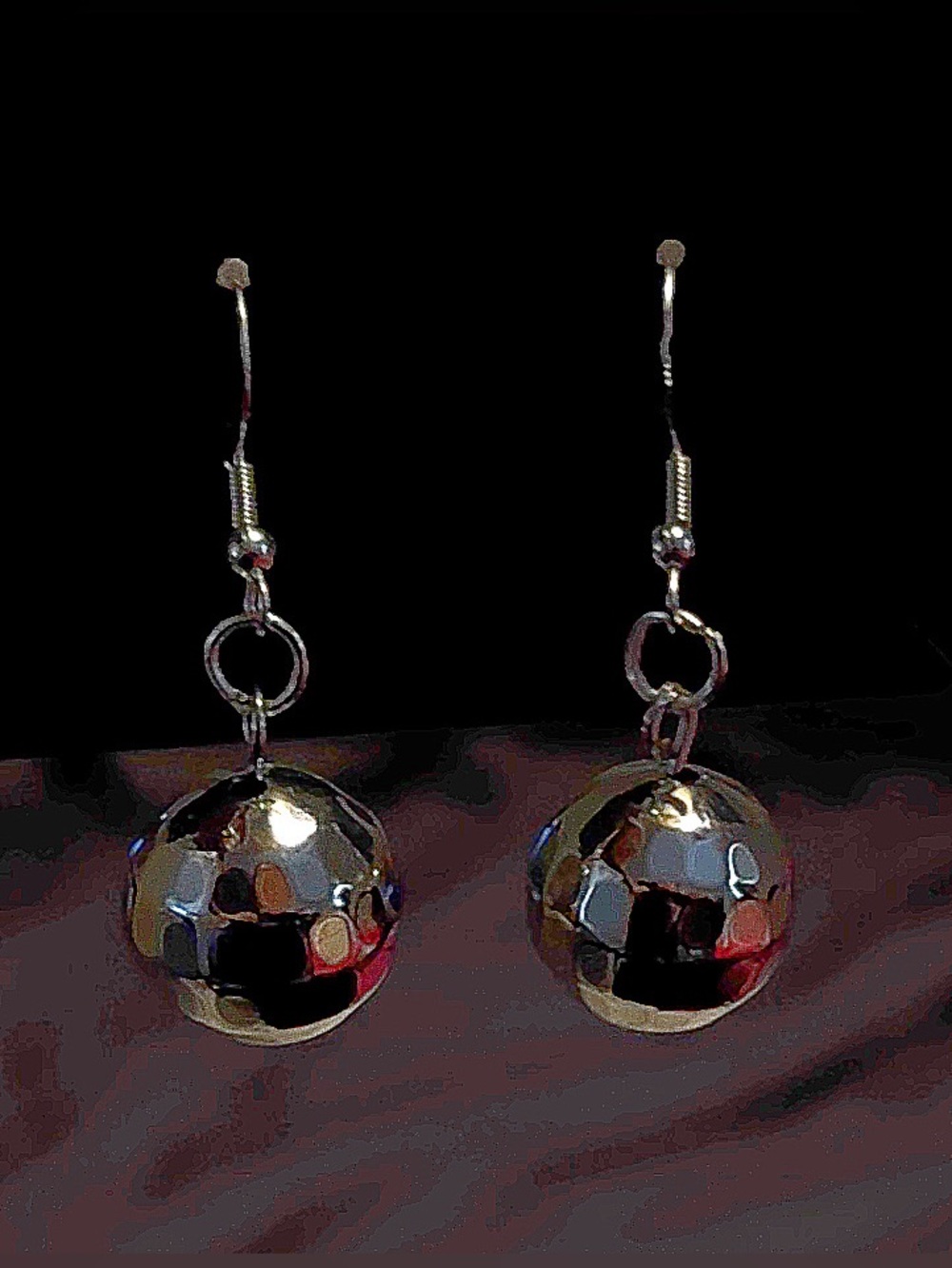 NWOT Mini Disco Ball Dangle Earrings